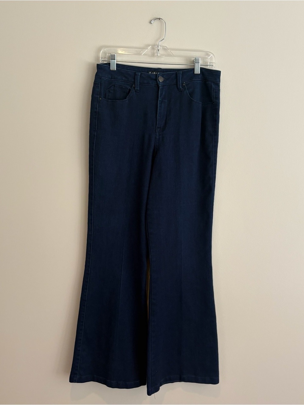 Fade to Blue High-Rise Dark Blue Wide-Leg Flared Women's Denim Size 10